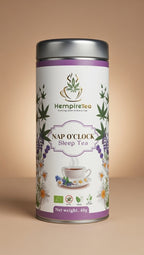 Nap O' Clock sleep tea - calming hemp blend with chamomile, lavender and lemon balm for restful sleep
