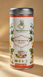 Hemp'Amour wellness tea by HempireTea - gentle herbal blend for emotional balance and comfort
