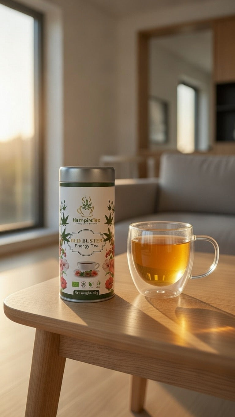 Bed Buster coffee alternative tea - bright fruity blend with yerba mate for sustained energy and clarity
