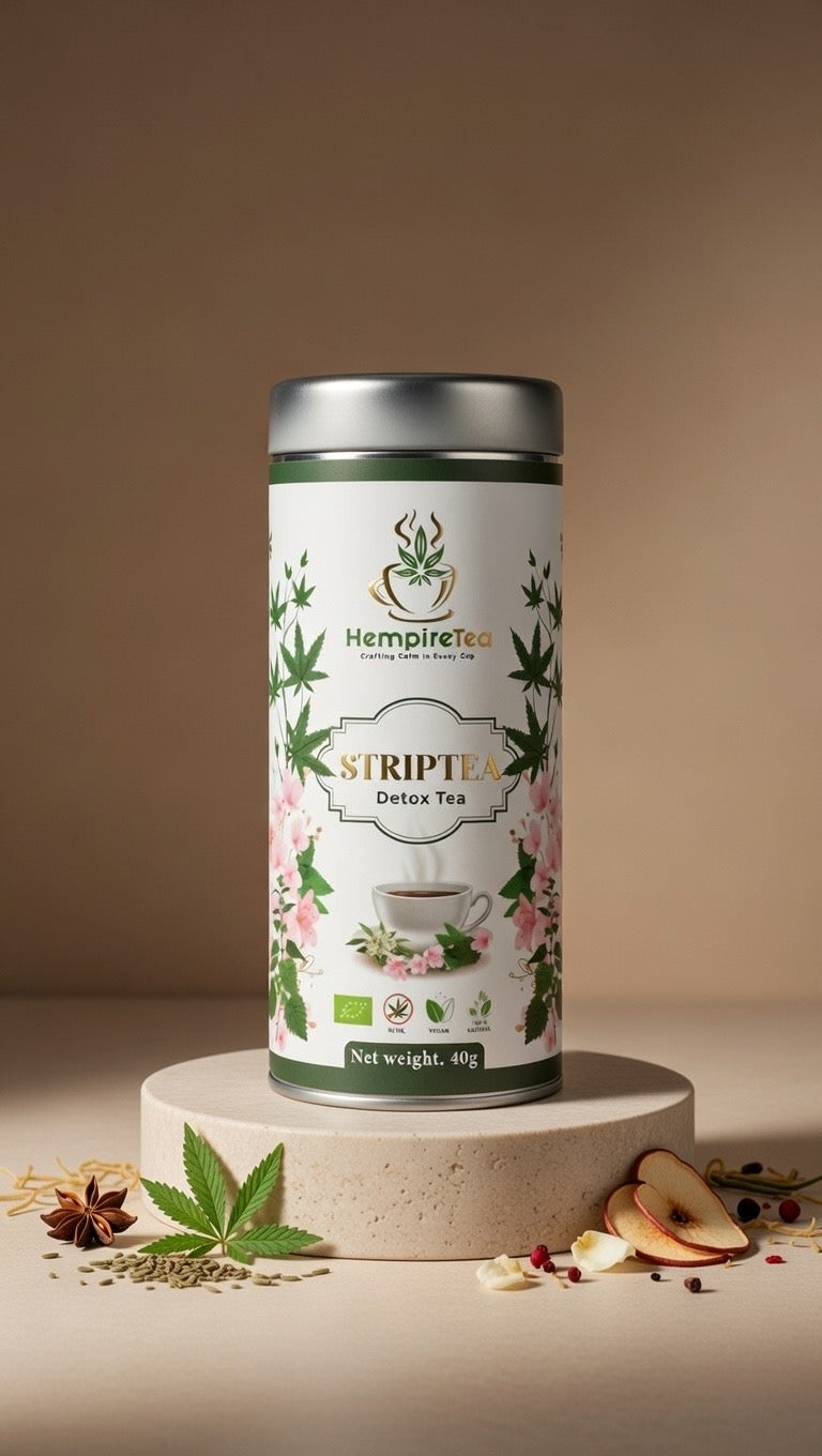Striptea vegan detox tea - fresh lemon-forward blend with lemon verbena and lemon myrtle

