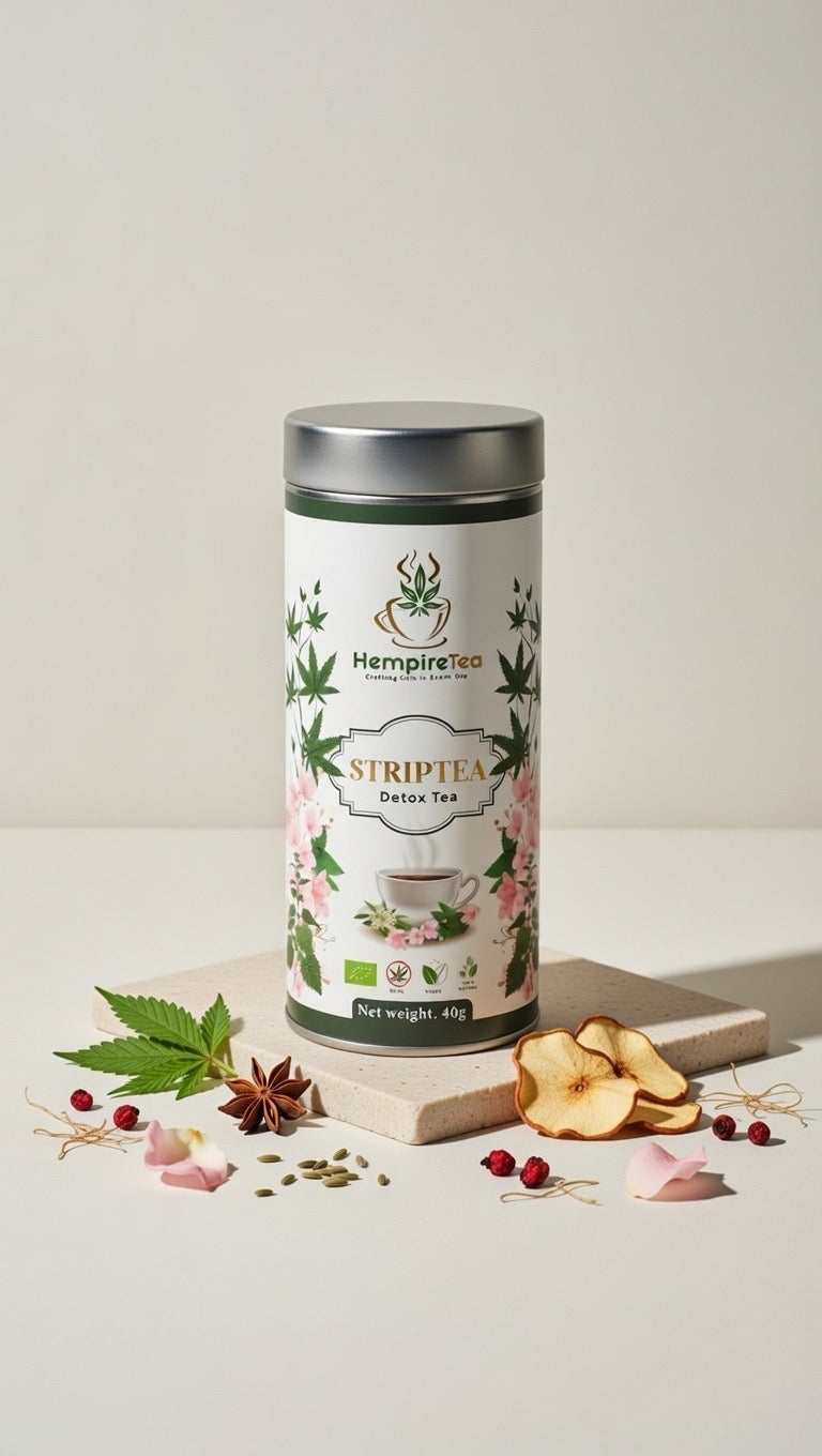 Striptea wellness tea by HempireTea - zesty citrus blend for gentle detox and feeling lighter
