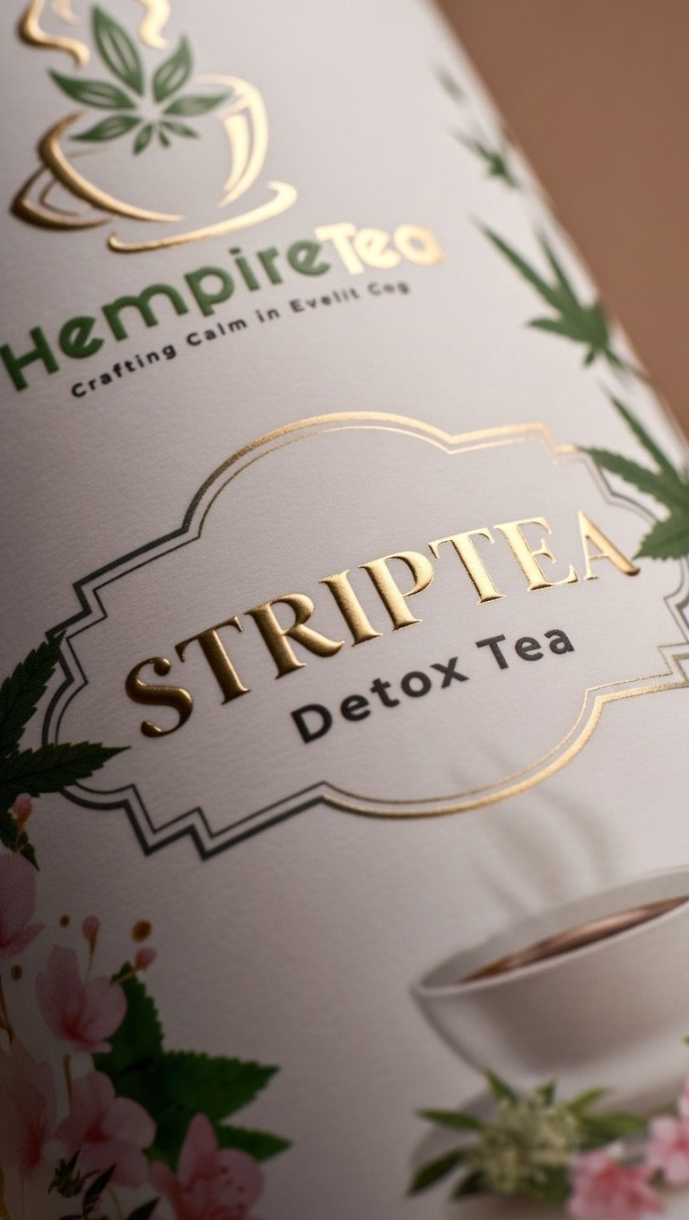 Striptea digestive tea - bright citrus hemp infusion for gentle daily detox without discomfort
